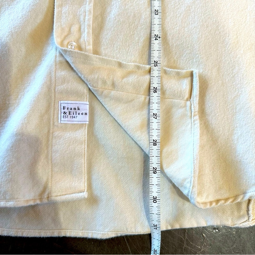 NWT - Frank & Eileen McCloghlin Cotton Flannel Shirt Jacket - Cream - XS / S - Picture 8 of 14